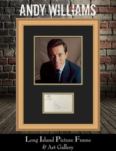 Andy Williams Singer/TV Show Host Signed Hotel Note Custom Framed Photo - Picture 1 of 4
