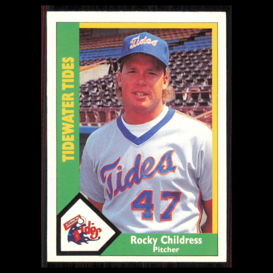 Rocky Childress #354 1990 CMC Minor League Tidewater Tides Baseball Card MLB NM - Image 1 of 3