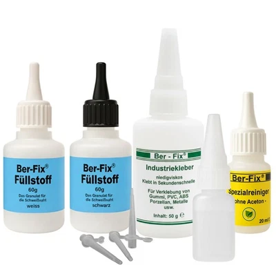 Ber-Fix Füllstoff Set Industriekleber Sekundenkleber + Granulat + Feine Düsen - Bild 1 von 4