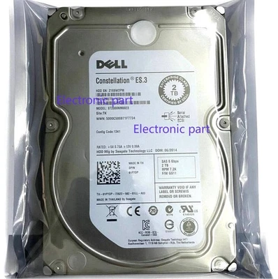 DELL 1P7DP 01P7DP 2TB 7.2K 6Gb/s 3.5" SAS ST2000NM0023 Hard Drive - Image 1 of 2