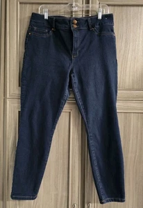 D. Jeans Women's Skinny Jeans Dark Blue Size 16W - Picture 1 of 10