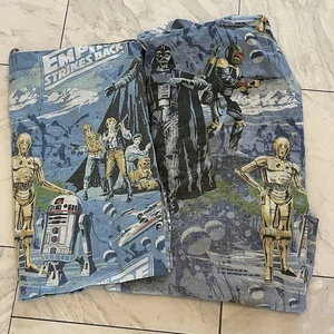 Vtg 1970s Star Wars Empire Strikes Back Twin Sheet Set Flat/ Fitted Sheets Retro - Picture 1 of 8