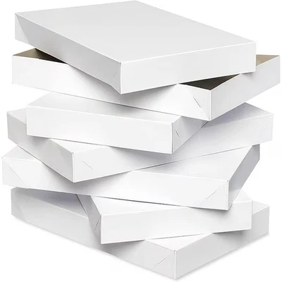 Hallmark Inspirations - 10 Count - White Medium Gift Boxes 14.2" x 9.5" x 1.8"
