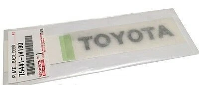 Placa de identificación original Toyota Supra MKIV 1993-1998 escotilla trasera Toyota 75441-14190 Foto 1 de 2