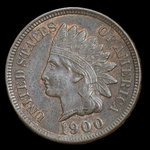 1900 Indian Head Cent 4 DIAMANTEN BRN - Bild 1 von 2