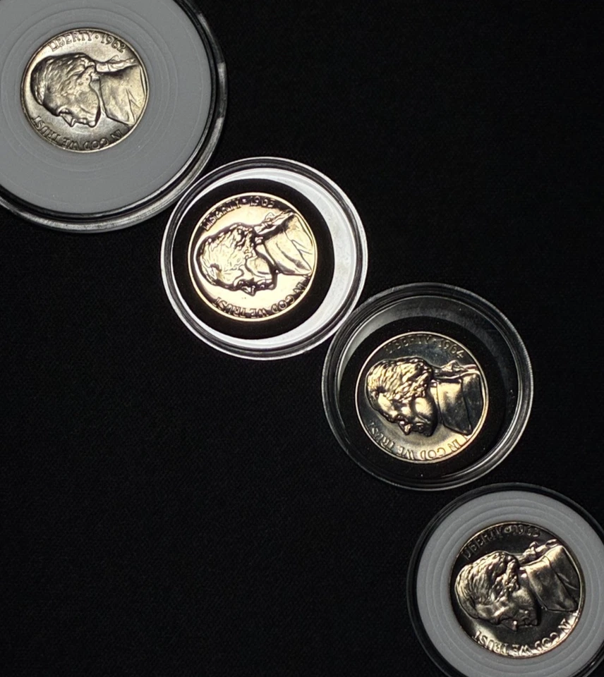 Uncirculated 1962 1963 1964 1965 Jefferson Nickel Collection 5FS Five Full Steps - Image 1 of 4