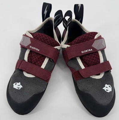 Evolv Women Elektra Double Strap Climbing Shoes Red Gray Sz 7-7.5 ⚠️Runs Small - Image 1 of 4