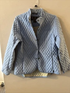 Chaqueta acolchada Barbour Flyweight para mujer en azul ligera talla 10 Ot EE. UU. - Imagen 1 de 12