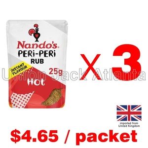 Nando's Peri Peri Rub Hot (25g x 3) Ablaufdatum 06/2026 - Import aus UK - Bild 1 von 4