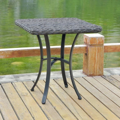 International Caravan Pandan 28-inch Aluminum Patio Dining Dark Coffee - Image 1 of 2