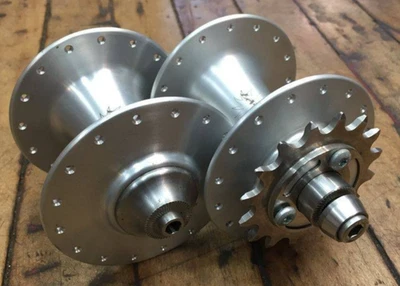 New Level Hubset Bolt-On Double Fixed Gear 32 hole 120 mm Cog Not Included - Image 1 of 3