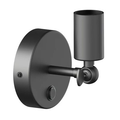 Wandleuchte FETRO, Schalter, schwarz matt, rund, 1x E27 max. 60W - Bild 1 von 4