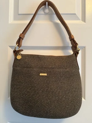 SALE! Eric Javits Shoulder Bag/Handbag, Camel Woven Fabric, Excellent Condition - Image 1 of 4