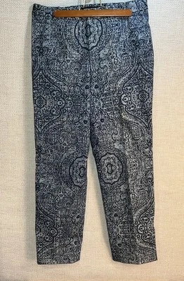 Pantalones de mezclilla Linda Allard Ellen Tracy capri recortados cachemira pantalones para mujer talla 6 Foto 1 de 3