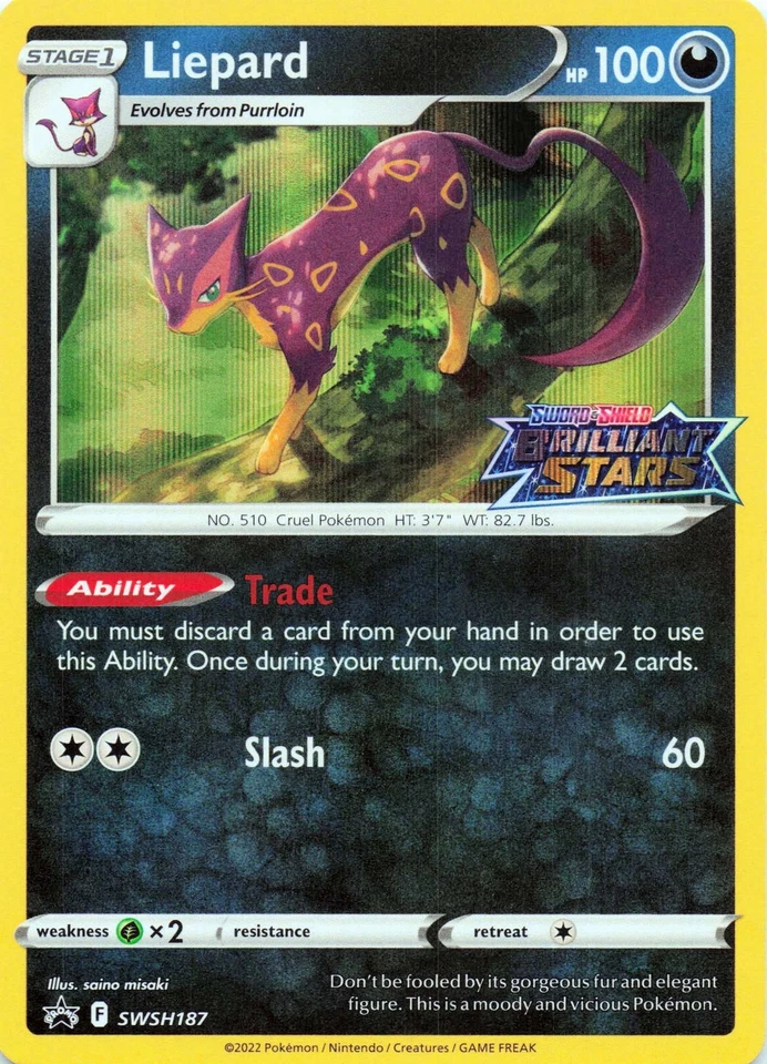 Liepard SWSH187 - HOLO - SWSH: Sword & Shield Promo Cards - NM - Image 1 of 2