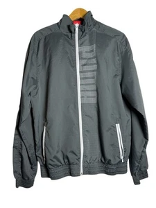 Puma Athletic HERREN GEBRAUCHT MEDIUM Jacke Windbreaker Full Zip NYLON GRAU/WEISS - Bild 1 von 13