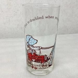 Vintage 1978 American Greetings Holly Hobby Fun Is Doubled Juice Glass Tumbler - Picture 1 of 9
