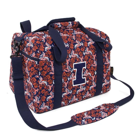 University of Illinois Duffel Bag Bloom Quilted Mini Travel Bag Cover