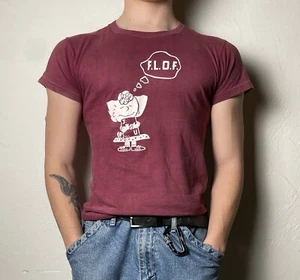 Snoopy Lucy 60s Tee Shirt True Vintage Maroon Character Peanuts Snoopy SZ M ISU - Picture 1 of 15