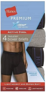 Hanes® Premium® Men's X-temp Boxer Briefs 4pk “Active Comfort & Cooling” - Picture 1 of 9