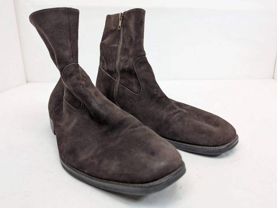GORDON RUSH Men's Size 10.5 Dillion Chocolate Brown Suede Zip Dress Ankle Boots - Image 1 of 4