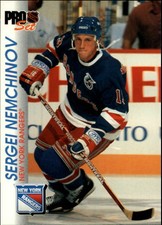 1992-93 Pro Set Rangers Hockey Card #117 Sergei Nemchinov