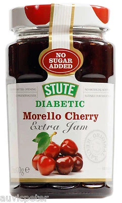 Stute Diabetic Morello Cherry Extra Jam 430g, No Sugar Added, No Preservatives - image 1 of 2