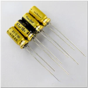 Condensador de audio 85°C 10 piezas/50 piezas Nichicon (oro fino) FG 47uF/10V47uF 5x11 mm - Imagen 1 de 2