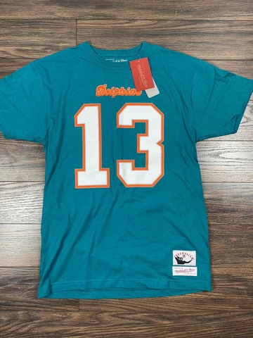 Dan Marino Mitchell & Ness Miami Dolphins Men's Name & Number Jersey T-Shirt Cover