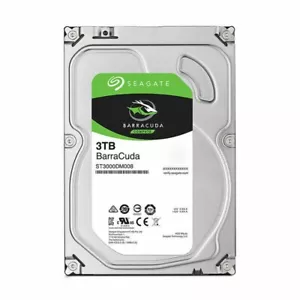 Seagate BarraCuda 3 TB Internal 3.5" Hard Drive ST3000DM008 7200RPM SATA 6Gb 64M - Picture 1 of 3