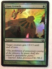 MTG 1x FOIL Giant Growth Return to Ravnica Pauper Magic the Gathering Card x1 NM