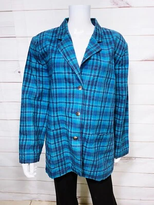 Blazer Eddie Bauer Mujer Talla L Azul Botones Bolsillos Forrado Manga Larga Foto 1 de 4