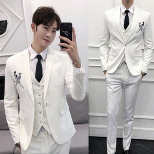White Solid 3 Piece Suits \u0026 Blazers for 