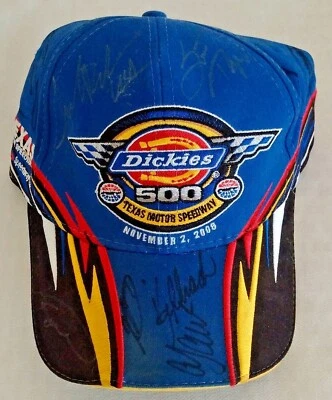 Texas Dickies NASCAR 2008 Race Multi Firmado 10x Autografiado Gorra Gorra 1/1  Foto 1 de 2