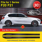 Fits BMW F20 F21 1 Series Sport Side Skirt Sticker 3D CARBON PATTERN Vinyl Decal