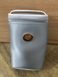 New Christian Dior Makeup Bag Toiletries Wallet Pouch Zip Up Silver Parfums Logo - Picture 1 of 12