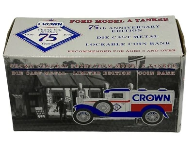 Liberty Classic 75th Anniversary Crown Diecast Metal Bank Ford Model A Tanker - Image 1 of 4