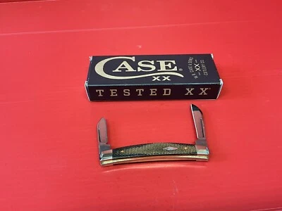 Cuchillo CASE Negro-Verde Lona Natural Micarta Pequeño Congreso #23477 (Nuevo) Foto 1 de 4