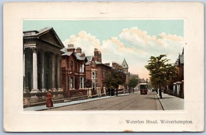 Waterloo Straße Straßenansicht Wolverhampton England geprägte UNP DB Postkarte J16 - Bild 1 von 2