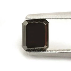 1 pcs Natural Emerald cut Black Diamond for Engagement Ring 0.50 ct to 3.0 cts - Picture 1 of 3