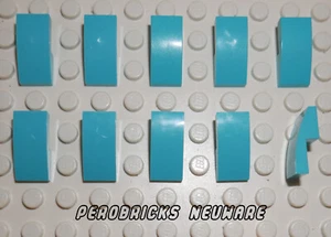 Lego Basic 10 x Bogen halbrund Schrägstein 1x2 medium azur #11477 NEUWARE - Bild 1 von 1