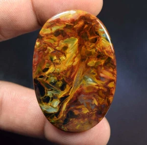 Golden Fire Pietersite Cabochon 57,35 ct. Cabochon ovale Natural Fire Pietersite - Foto 1 di 3
