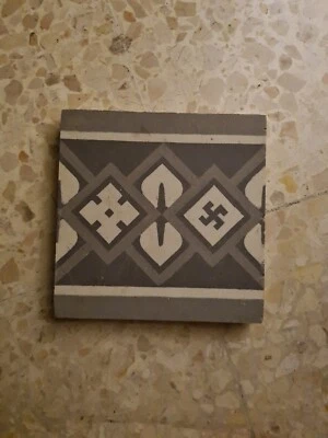 1 Carreau De Ciment Ancien Boch Frères  14,75 cm 14,75 cm Au Choix Parmi 80 Déco - Photo 1/4
