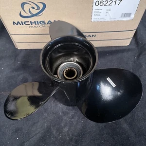 Michigan Wheel 062217 Johnson Suzuki Aluminum Boat Propeller 11" x 17 Pitch - Picture 1 of 1