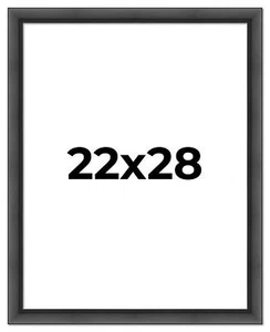22x28 Frame Black Passaggi Solid Wood Picture Frame Width 1.5 Inches | Interior - Picture 1 of 9