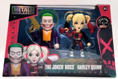 МЕТАЛЛИЧЕСКИЕ ФИГУРКИ САМОУБИЙЦ ОТРЯД ДЖОКЕР БОСС И ХАРЛИ КВИНН ДВОЙНАЯ УПАКОВКА 4 ДЮЙМА НОВАЯ JADA - Изображение 1 из 4