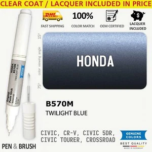 B570M Touch Up Paint for Honda Blue CIVIC CR V 5DR TOURER CROSSROAD 4 TWILIGHT B - Picture 1 of 3