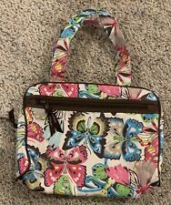 Thirty-One Makeup/Cosmetic/Travel Case/Bag With Handles, Butterflies, 11.5”x9.5”