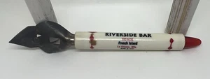LaCrosse Wisconsin RIVERSIDE BAR Advertise Bottle Opener FRENCH ISLAND BOB & VIV - Picture 1 of 3