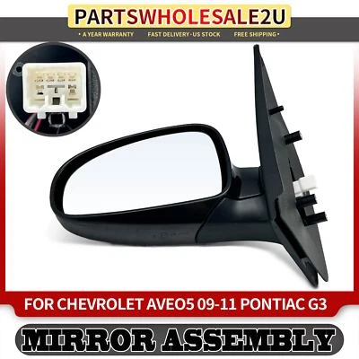 Espejo retrovisor térmico eléctrico negro para conductor izquierdo Chevy Aveo5 09-11 Pontiac G3 09-10 Foto 1 de 4